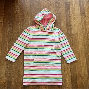 Boden Multicolor Striped Kids Swim Coverup with Hood